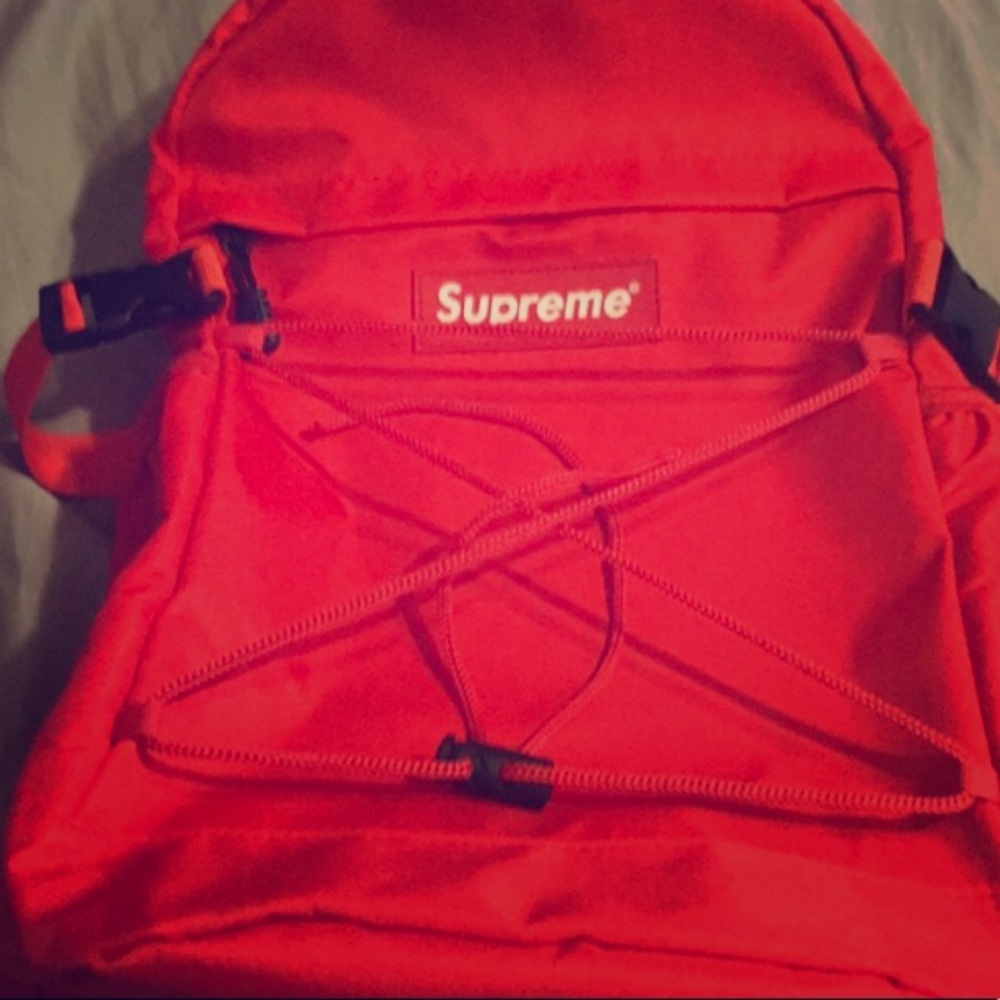Red supreme backpack, open to trades and offers !!